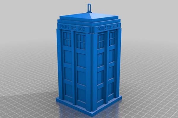 3d printer Tardis keyring